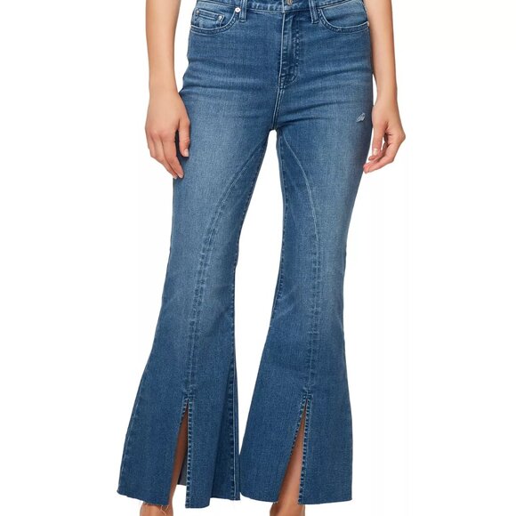 EUC Vintage Ella Moss High Waist Edie Kick-Flare Cropped Jeans - Picture 1 of 14
